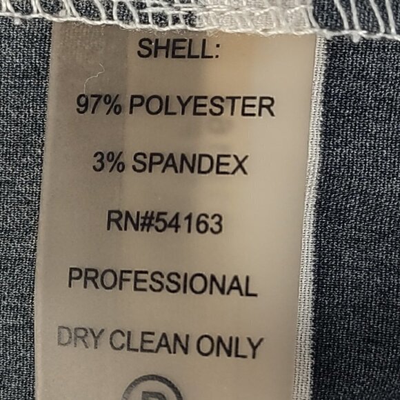 Calvin Klein Center Front Button Striped Shirt Narrow Pleated Skirt Dress Size 6 - Picture 10 of 10